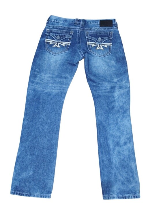 Xtreme Couture Other - Xtreme Couture Jeans Mens 30/32 Y2K Cross Embroidered Distressed Denim Grunge